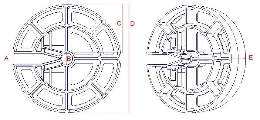 Pile cage wheel dimensions